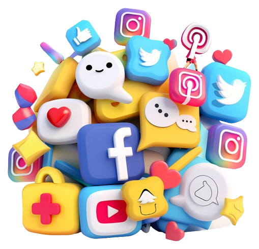 3D Social Media Icons
